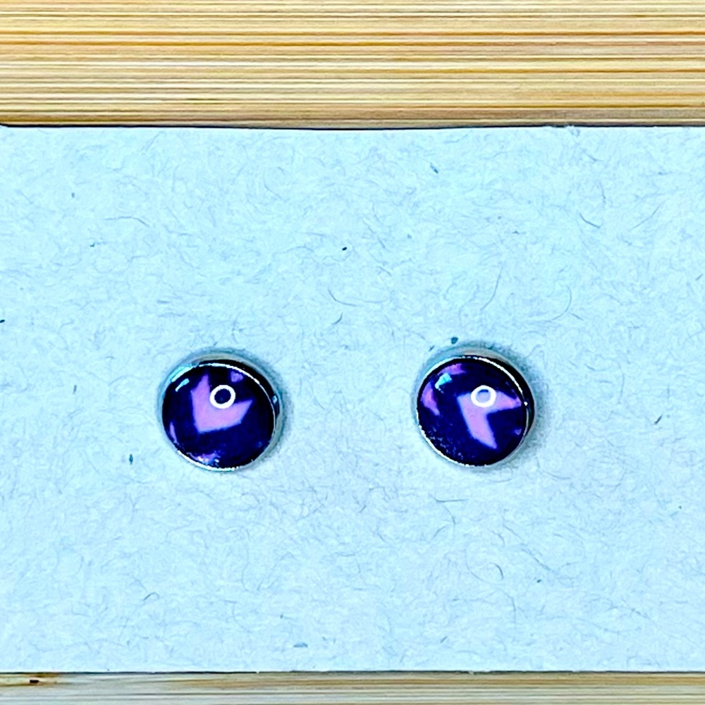 Purple/Pink Stud Earrings